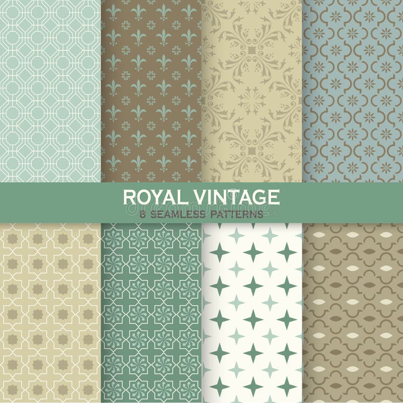 Seamless backgrounds Collection - Vintage Tile - for design and scrapbook - in vector. Seamless backgrounds Collection - Vintage Tile - for design and scrapbook - in vector