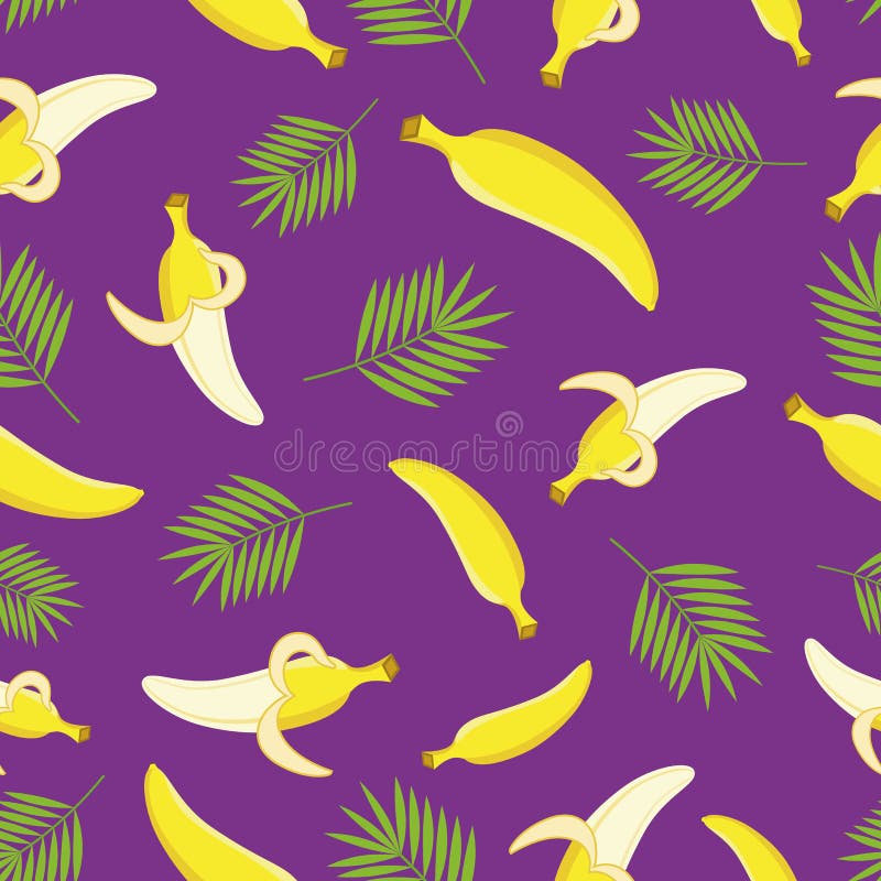 Bezszwowy banana wzór wektor royalty ilustracja Bezszwowy banana wzór wektor royalty ilustracja