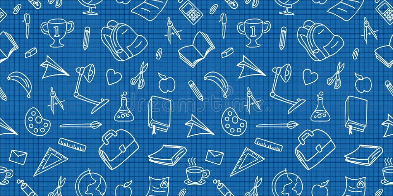 Bezszwowy barwiący z powrotem szkoła wzór z dostawami stacjonarnymi i kreatywnie elementami doodle rysunek Modny śliczny wektor royalty ilustracja Bezszwowy barwiący z powrotem szkoła wzór z dostawami stacjonarnymi i kreatywnie elementami doodle rysunek Modny śliczny wektor royalty ilustracja
