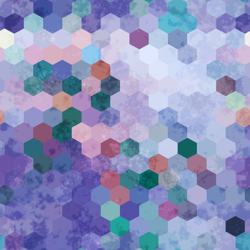 Bezszwowy heksagon geo grid kolorowy wzór grunt