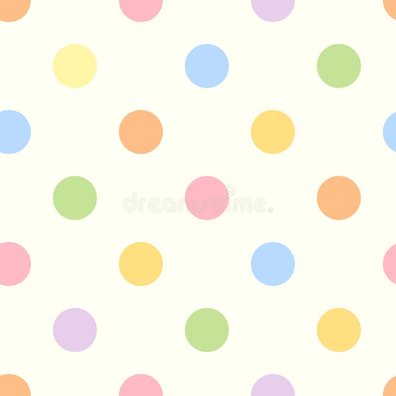 Bezszwowy kolorowy polki kropki wzór
