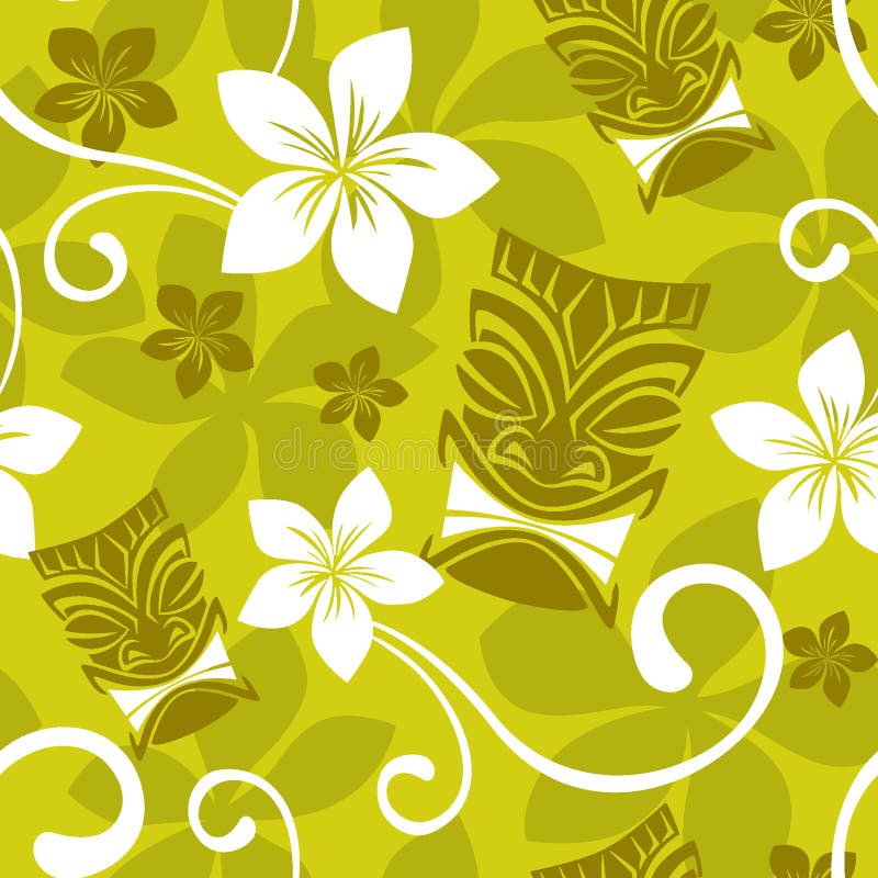 Illustration of a seamless Luau Tiki pattern tile. Tile can be dragged and dropped into Illustrator's swatches palette. Illustration of a seamless Luau Tiki pattern tile. Tile can be dragged and dropped into Illustrator's swatches palette.