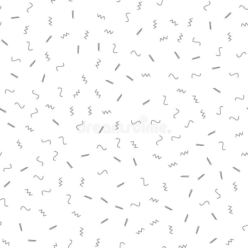 Bezszwowy minimalisty wzór Geometryczny tło z kształtami, linie Czarny i biały kolor Retro styl 80s-90s ilustracja wektor Bezszwowy minimalisty wzór Geometryczny tło z kształtami, linie Czarny i biały kolor Retro styl 80s-90s ilustracja wektor