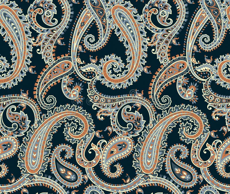 Bezszwowy Paisley wzór z tłem ilustracji Bezszwowy Paisley wzór z tłem ilustracji