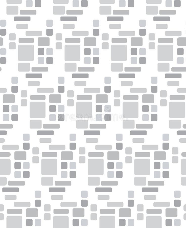 Bezszwowy powtarzalny kwadrat deseniuje greyscale wektor royalty ilustracja