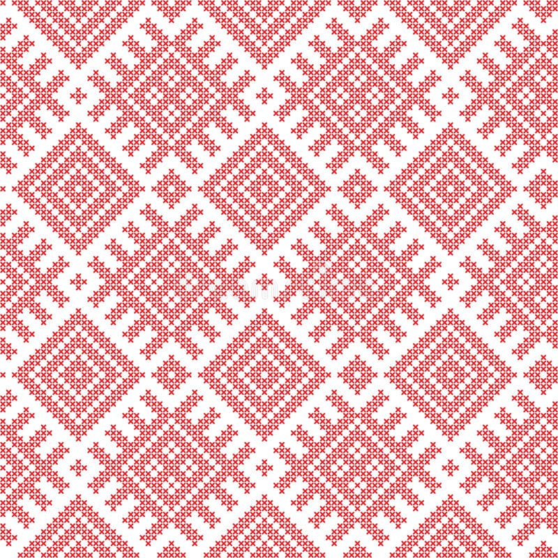 Bezszwowy Rosyjski ludu wzór, zaszyta hafciarska imitacja Wzory składali się antycznych Slawistycznych amulety Swatch zawierać we ilustracji Bezszwowy Rosyjski ludu wzór, zaszyta hafciarska imitacja Wzory składali się antycznych Slawistycznych amulety Swatch zawierać we ilustracji