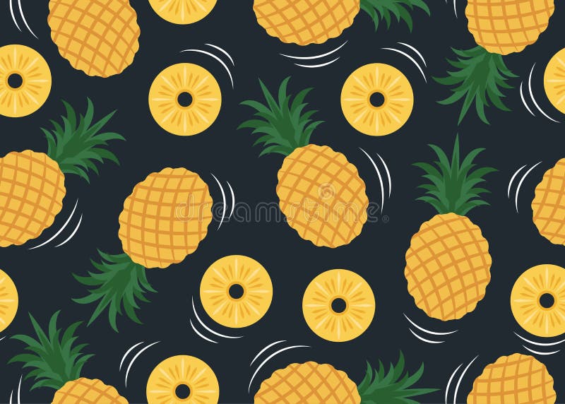 Bezszwowy wzór ananasa wzór royalty ilustracja Bezszwowy wzór ananasa wzór royalty ilustracja