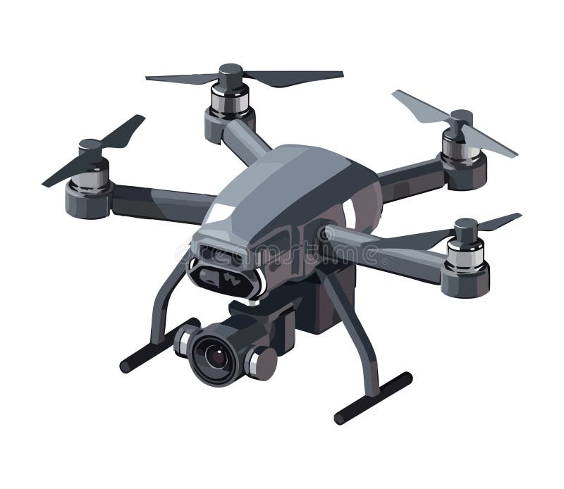 Bezzałogowy nadzór nad dronem ilustracji