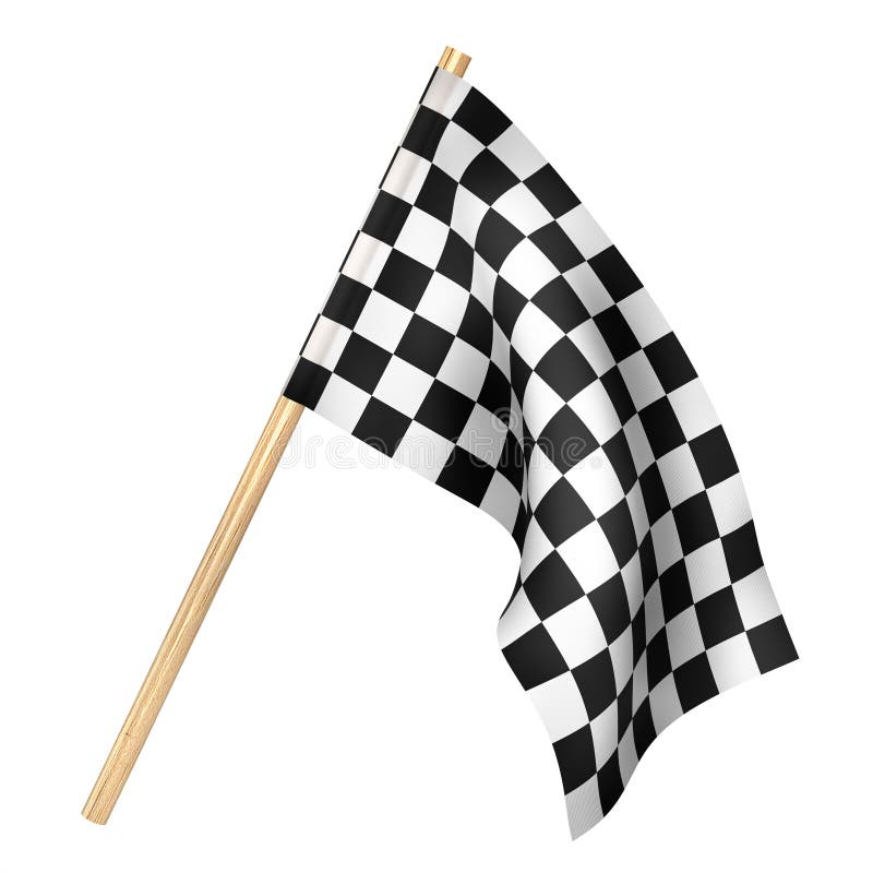 Beëindig vlag op een wit wordt geïsoleerd dat 3D Illustratie vector illustratie Beëindig vlag op een wit wordt geïsoleerd dat 3D Illustratie vector illustratie