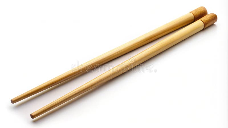 Bețișoare de bambus Natural Pristine Pregătite pentru o experiență culinară asiatică royalty free illustration