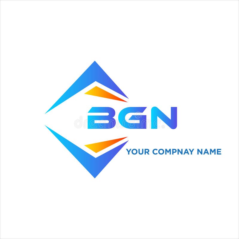 BGN abstract technology logo design on white background. BGN creative stock illustration