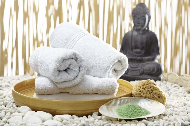 Bhuddha, Towels, Bath Salts Stock Image Image of ayurveda, bhuddha