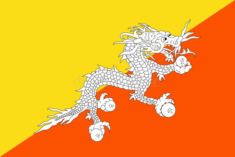 bhutan flagę ilustracja wektor bhutan flagę ilustracja wektor