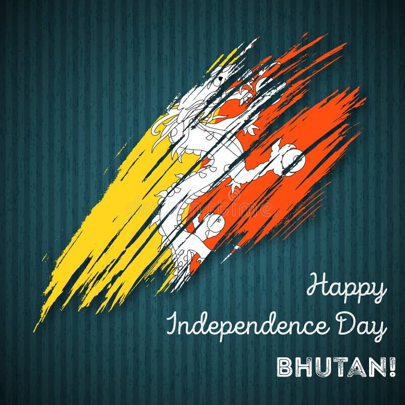 Bhutan het Patriottische Ontwerp van de Onafhankelijkheidsdag