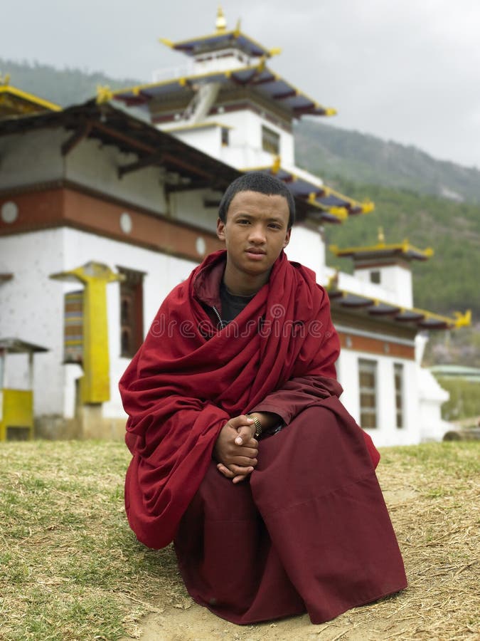 Bhután - monje budista