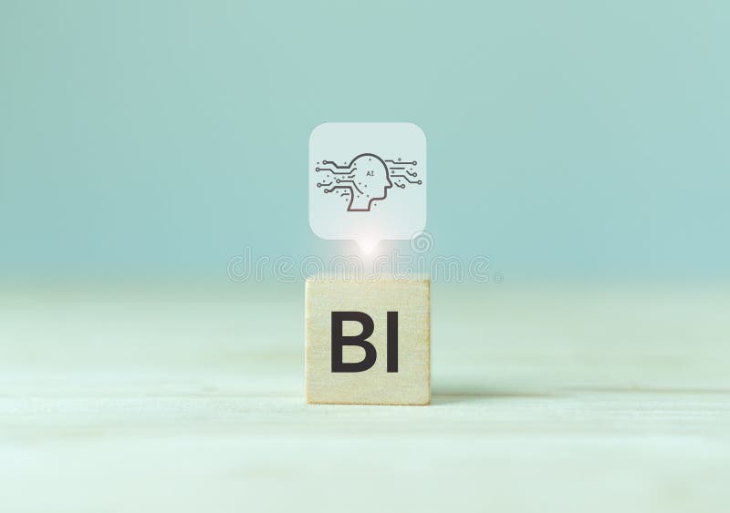 BI-Business intelligence. The process of leveraging data driven insights to make informed decisions royalty free stock photo