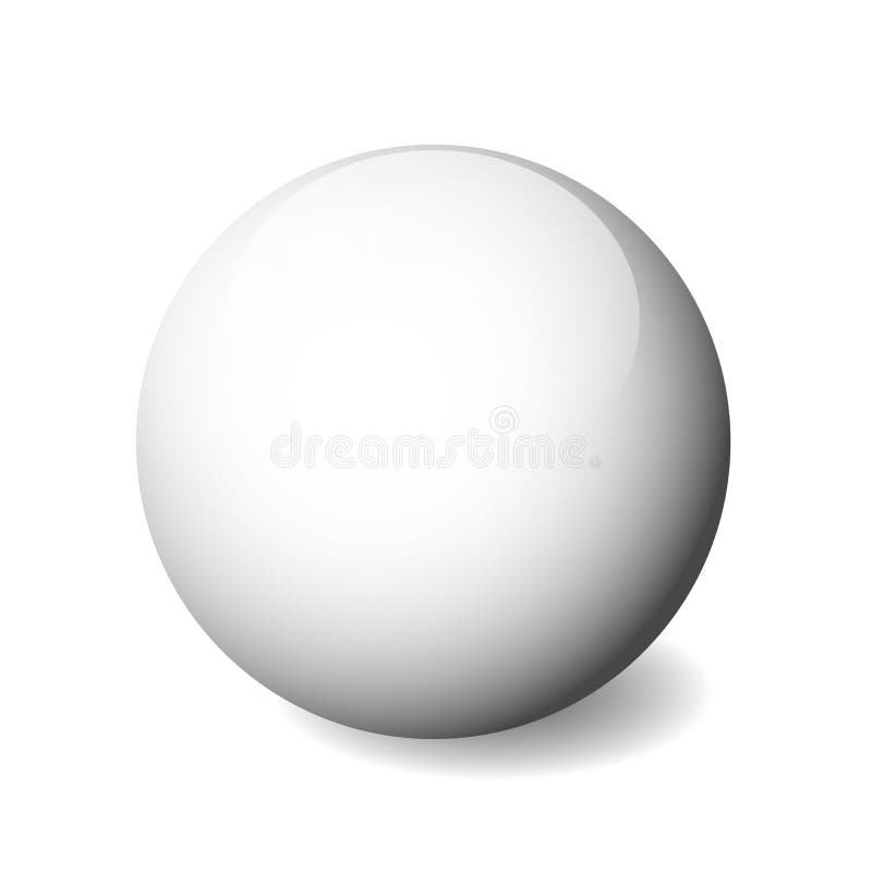 White glossy sphere, ball or orb. 3D vector object with dropped shadow on white background. White glossy sphere, ball or orb. 3D vector object with dropped shadow on white background.