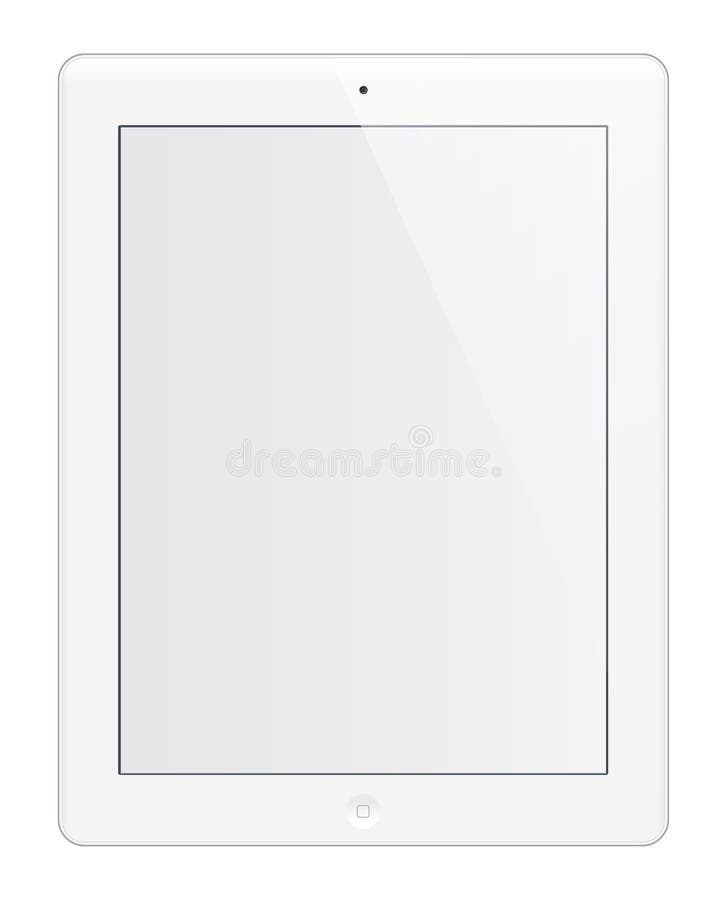 Bianco di IPad HD illustrazione di stock Bianco di IPad HD illustrazione di stock