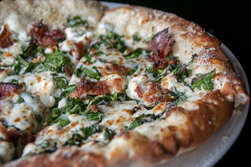 Biała pizza zdjęcia stock Biała pizza zdjęcia stock