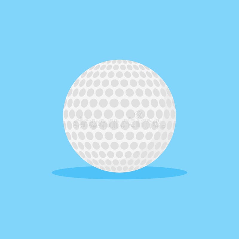 Biała piłki golfowej mieszkania stylu ikona również zwrócić corel ilustracji wektora royalty ilustracja Biała piłki golfowej mieszkania stylu ikona również zwrócić corel ilustracji wektora royalty ilustracja