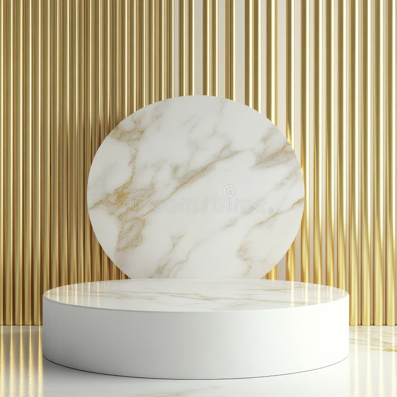 Białe podium pedestal lub platforma do prezentacji produktu 3d renderowanie ilustracji