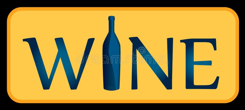Białe wino logo Ja może używać projektować menu, wino lista, zaproszenie degustacja dla restauraci ilustracji