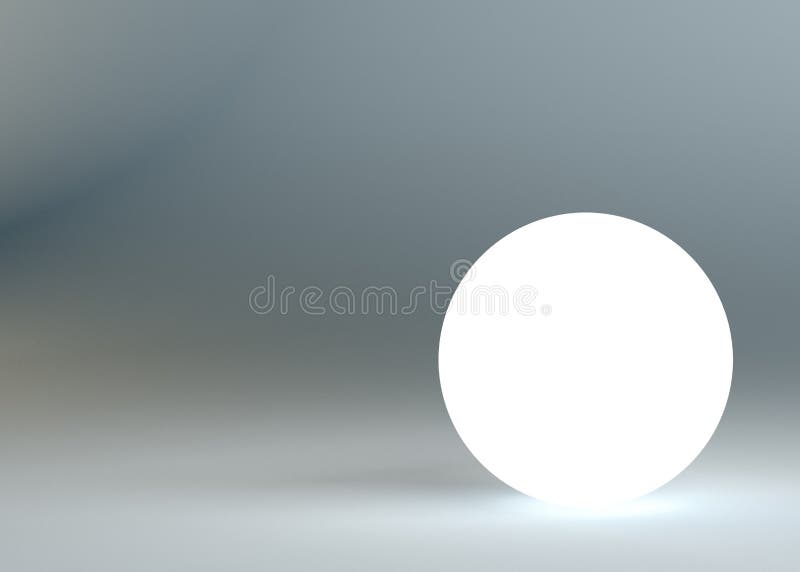 Białej łuny sfera w szarym ciemnym tle