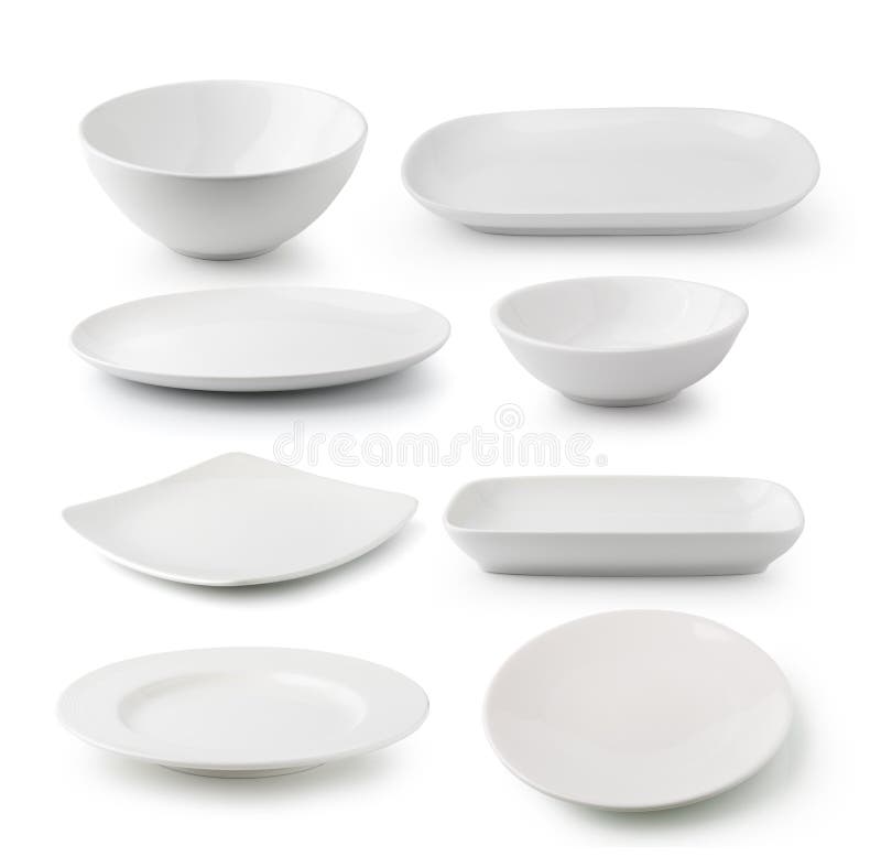 Biały ceramics puchar i talerz