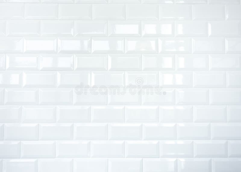 Biały Ceramicznej płytki ściana z cegieł