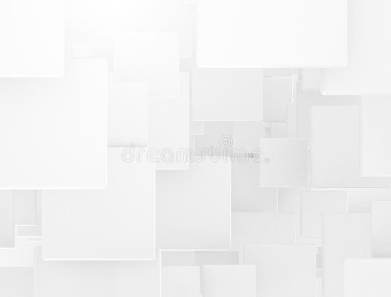 Biały 3d pokrywa się kwadraty ilustracja wektor Biały 3d pokrywa się kwadraty ilustracja wektor