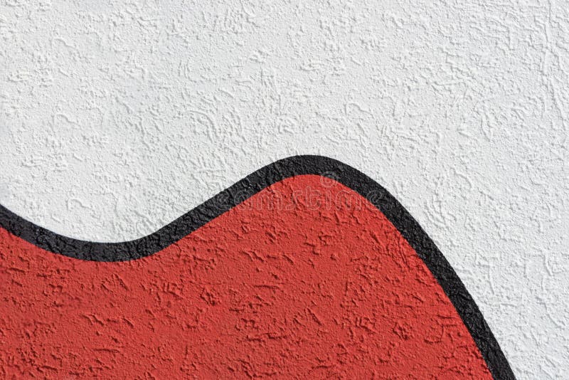 Biały i czerwony roughcast z czarną oddzielacz linią fotografia royalty free Biały i czerwony roughcast z czarną oddzielacz linią fotografia royalty free