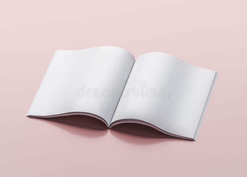Biały magazynu szablon na różowym tle - 3D ilustracja royalty ilustracja Biały magazynu szablon na różowym tle - 3D ilustracja royalty ilustracja