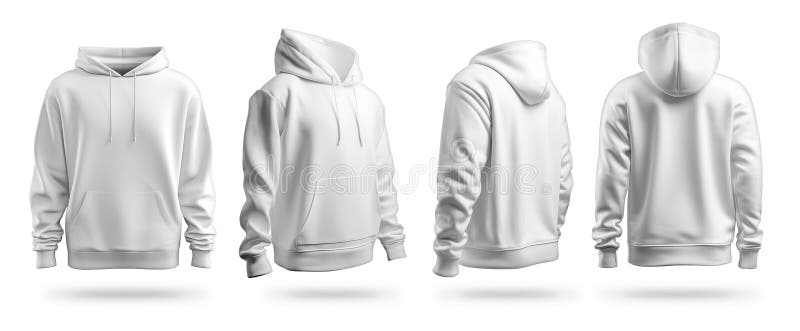 Biały pusty bluzka bluzka bluzka wzór mockup wzór wyizolowany tło. ślepa odzież moda generatywna ai royalty ilustracja