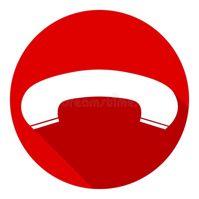 Biały telefoniczny odbiorca w czerwonym okręgu, wywoławcza odrzucenie ikona ilustracji Biały telefoniczny odbiorca w czerwonym okręgu, wywoławcza odrzucenie ikona ilustracji