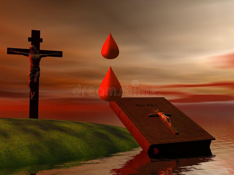 Bibbia e la croce illustrazione di stock. Illustrazione di simbolo