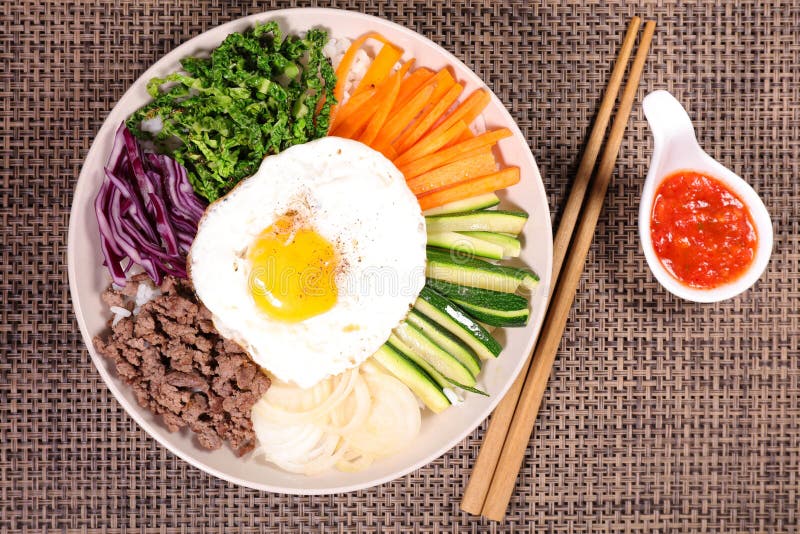 Bibimbap, korean cuisine stock image. Image of kalbi 22610579