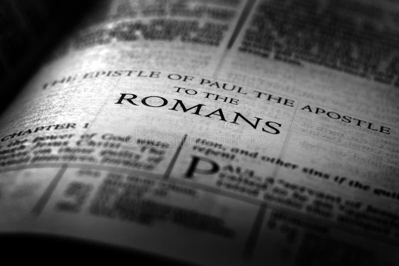 Bible New Testament Christian Gospel Romans. Bible New Testament Christian Teachings Gospel Romans royalty free stock photography