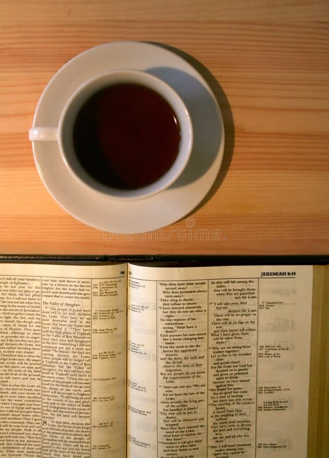 Bible On The Table With The Cup Of Coffee Picture. Image 1662076