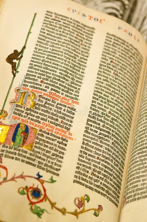 Biblia de Gutenburg imagen de archivo Biblia de Gutenburg imagen de archivo