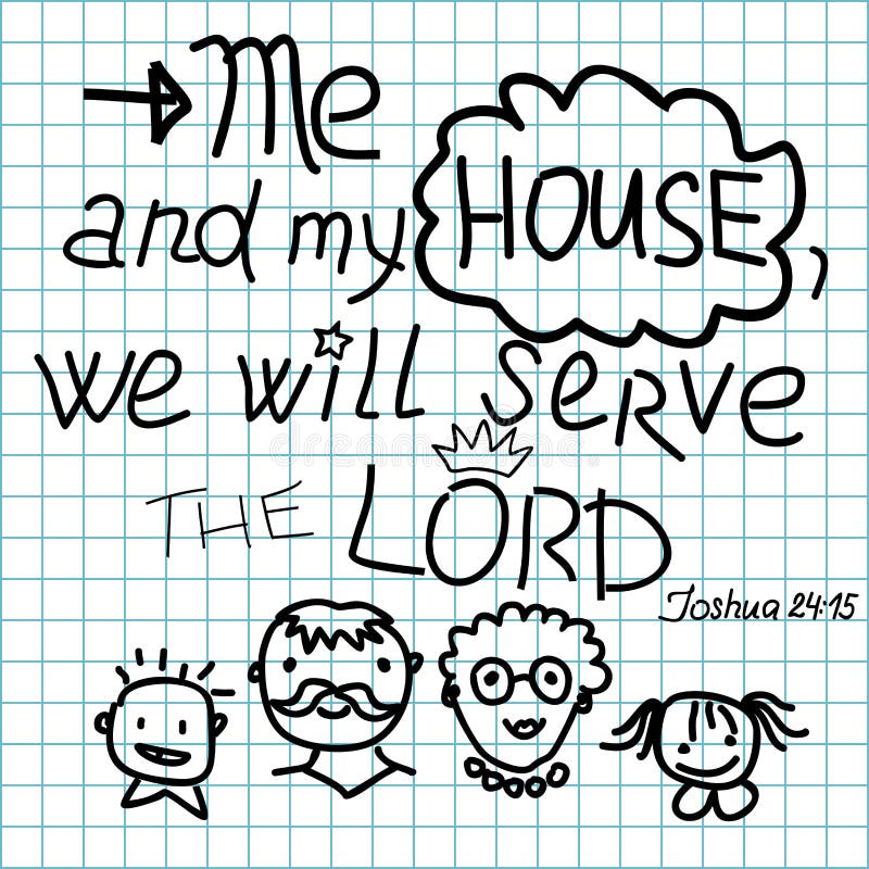 Biblia que pone letras me y a mi casa serviremos al señor libre illustration Biblia que pone letras me y a mi casa serviremos al señor libre illustration