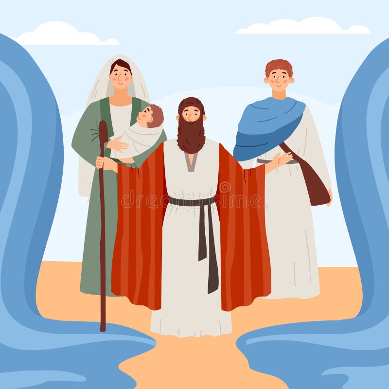 Exodus Of Israel From Egypt And Entry Into Canaan Stock Vector ...