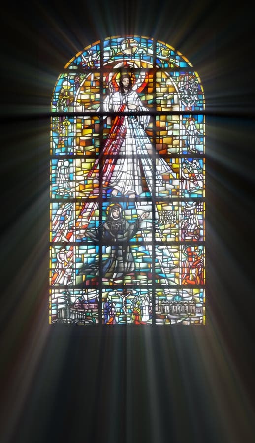 Biblical stained glass