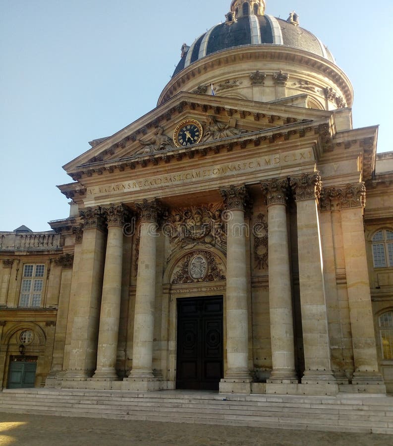 The Mazarine Library on Quai de Conti, Paris, France. Founded by Cardinal Jules Raymond Mazarin, it is located on the Left Bank of the Seine. The Mazarine Library on Quai de Conti, Paris, France. Founded by Cardinal Jules Raymond Mazarin, it is located on the Left Bank of the Seine.
