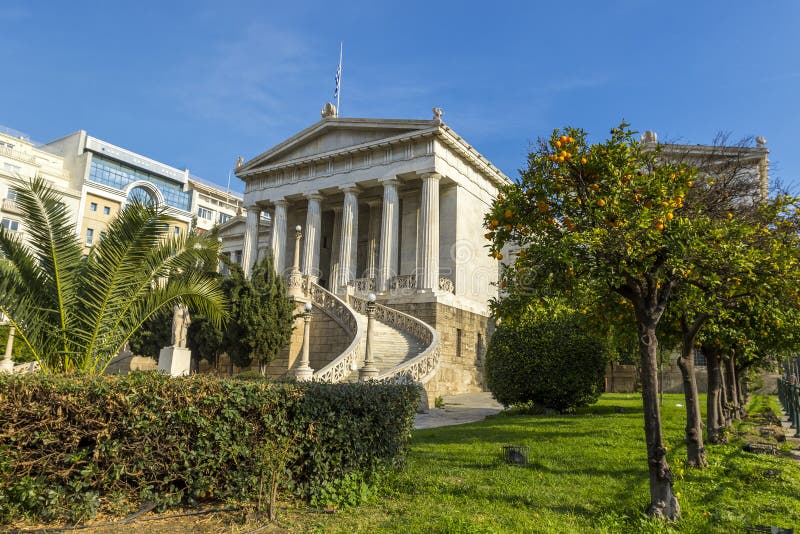Biblioteca Nacional De Grecia Imagen de archivo editorial Imagen de