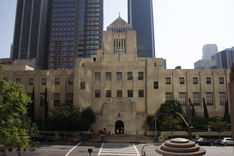 Side View of Los Angeles Public Library. Side View of Los Angeles Public Library