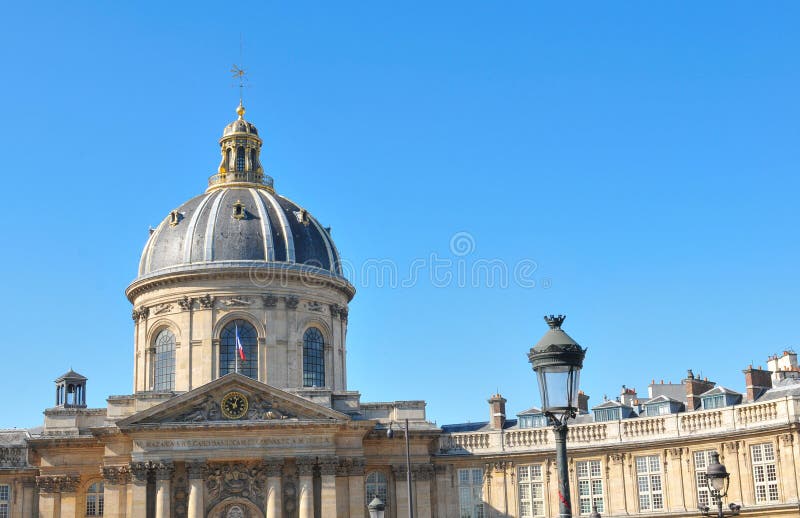 Architectural detail of the Mazarine Library in Paris. Architectural detail of the Mazarine Library in Paris