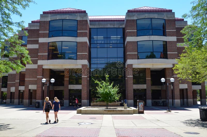 ANN ARBOR, MI / USA - JULY 2 2017: The University of Michigan, whose Shapiro Undergraduate Library is shown here, celebrated its 150th anniversary in 2017. ANN ARBOR, MI / USA - JULY 2 2017: The University of Michigan, whose Shapiro Undergraduate Library is shown here, celebrated its 150th anniversary in 2017.