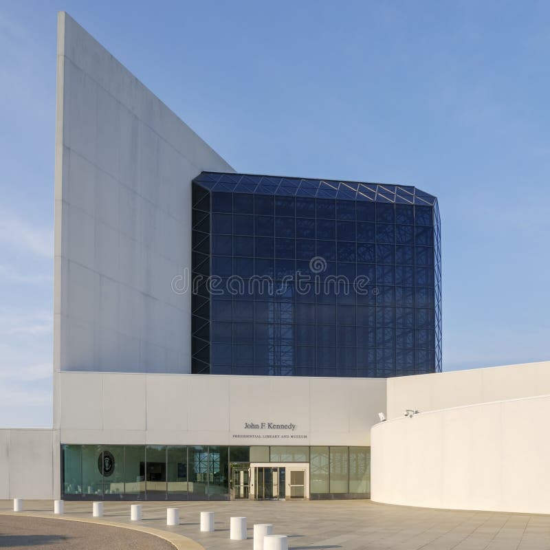 Bibliothèque et Myseym de JFK photo libre de droits