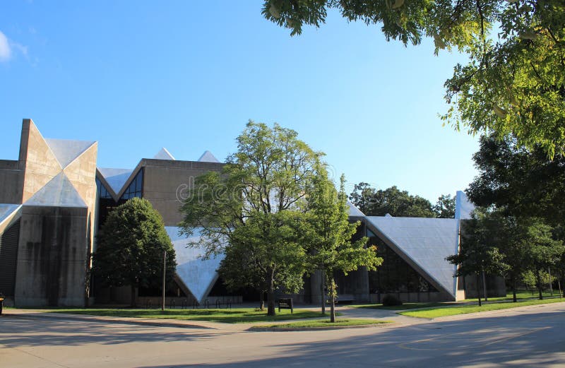 Bibliothèque Hardin pour les sciences de la santé à l'Université de l'Iowa dans la ville d'Iowa, Iowa, États-Unis image libre de droits