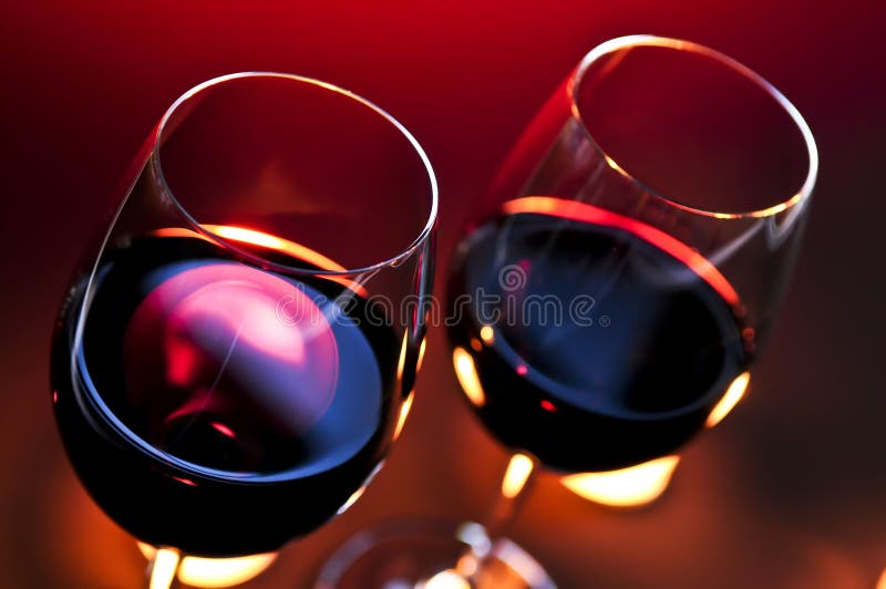 Bicchieri di vino immagini stock